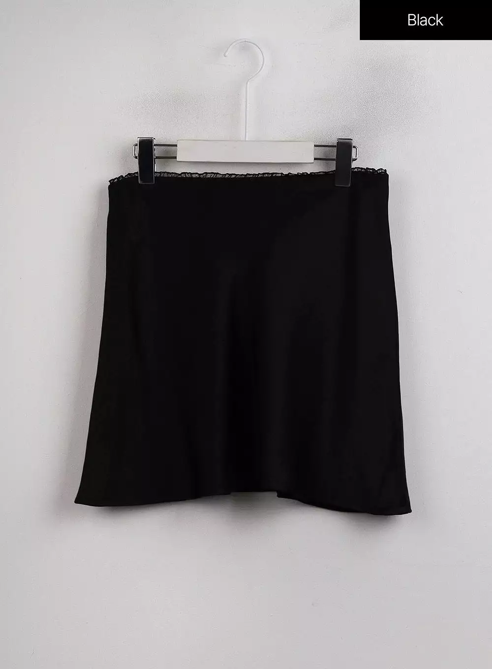 A Line Satin Mini Skirt OJ422