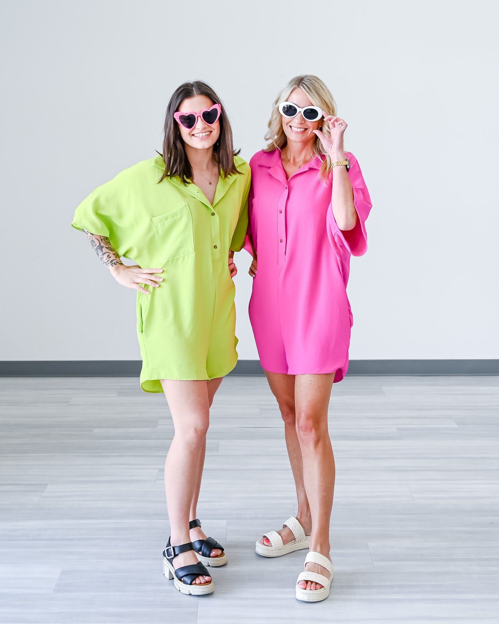 Airflow Oversized Button-Up Romper