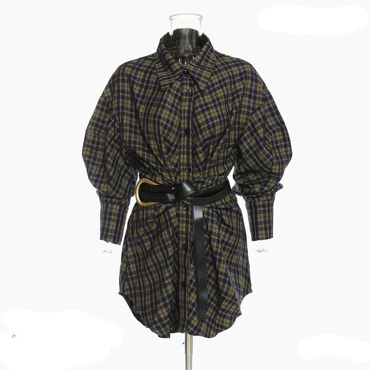 Ashore Shop Plaid Shirt Dress With Belt