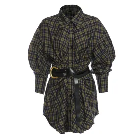 Ashore Shop Plaid Shirt Dress With Belt