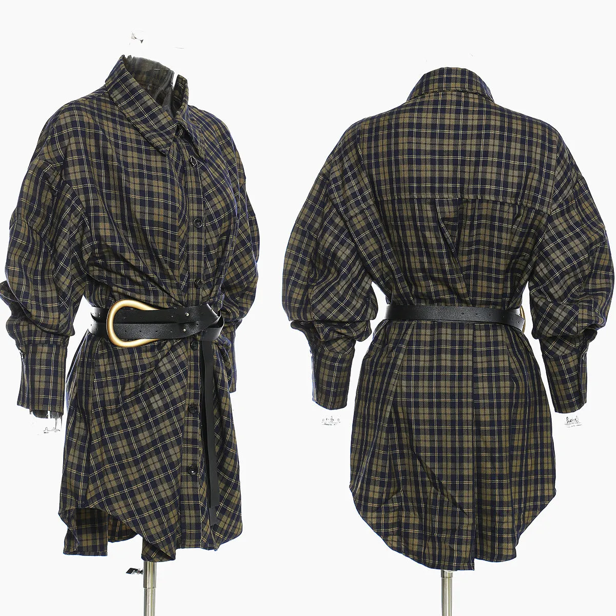 Ashore Shop Plaid Shirt Dress With Belt