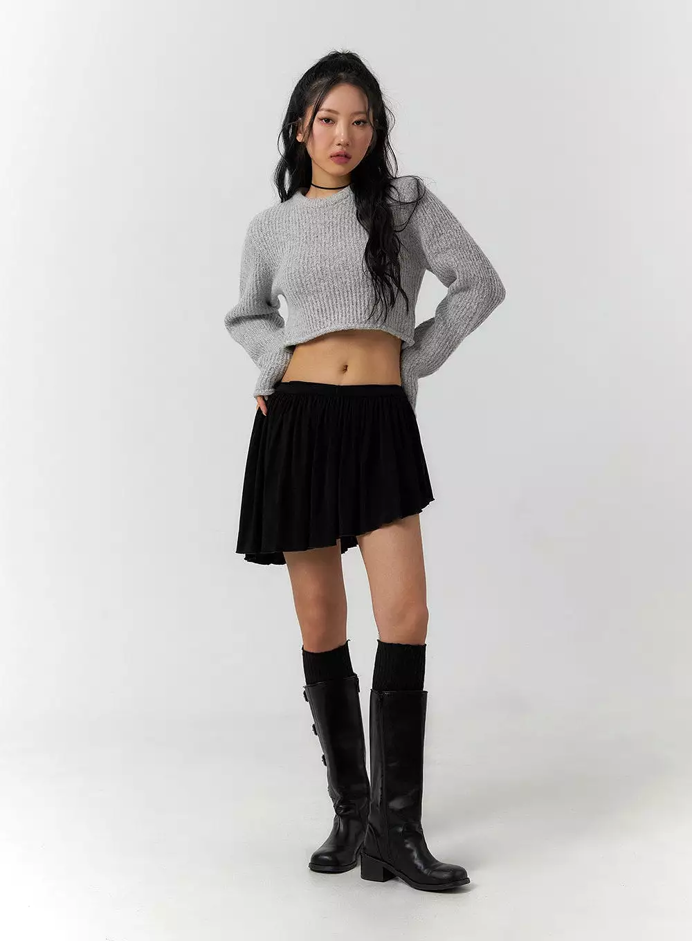 Asymmetrical Frill Mini Skirt CF405