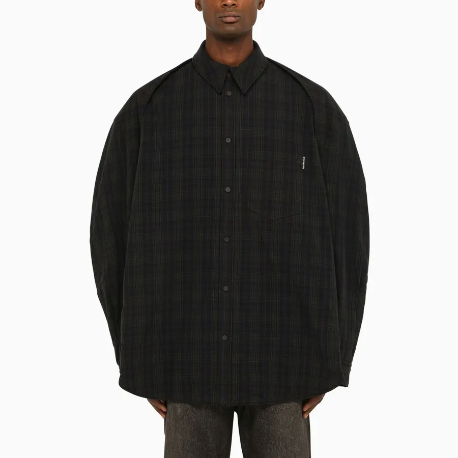 BALENCIAGA  |Other Plaid Patterns Street Style Long Sleeves Cotton