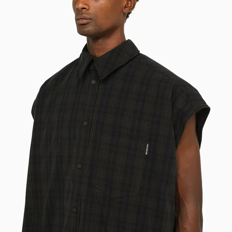 BALENCIAGA  |Other Plaid Patterns Street Style Long Sleeves Cotton