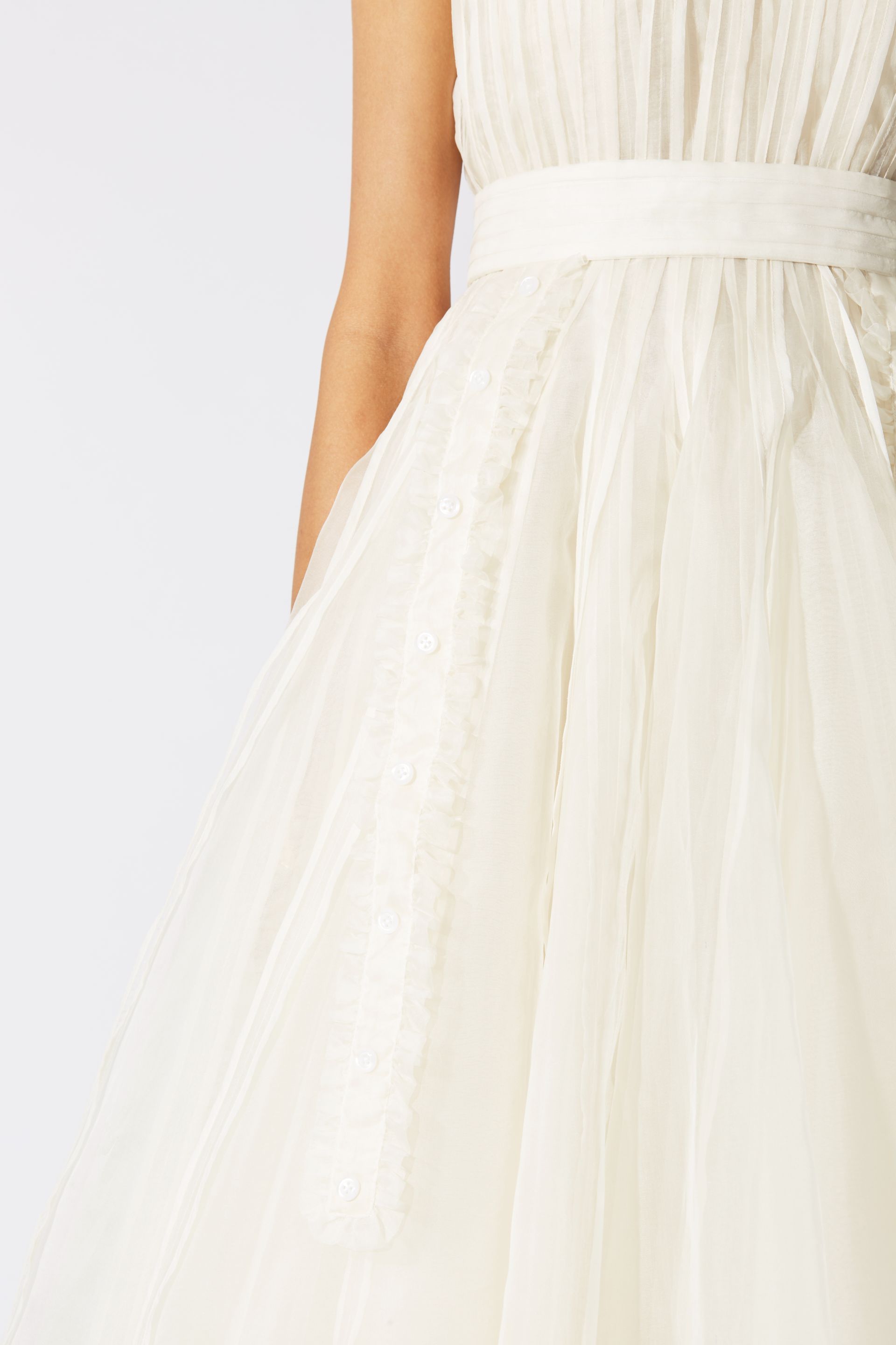 BOTTLEBRUSH ORGANZA DRESS IVORY