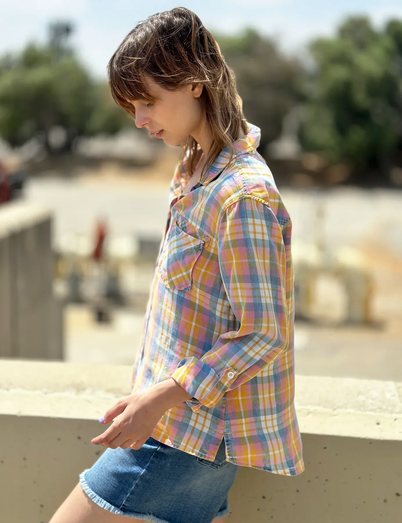 BT6129Tpp Billy T Picnic Plaid Shirt