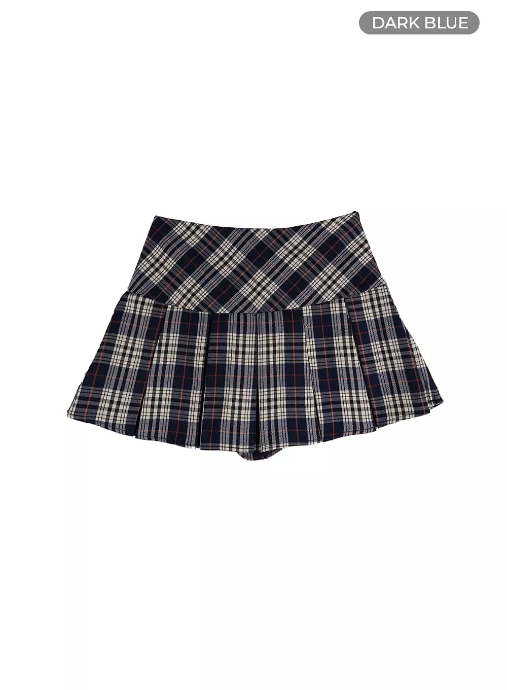 Checkered Pleated Mini Skirt IM405