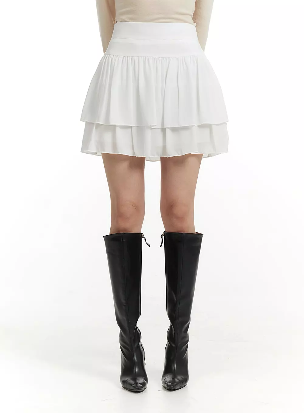 Chiffon Ruffled Mini Skirt IM406