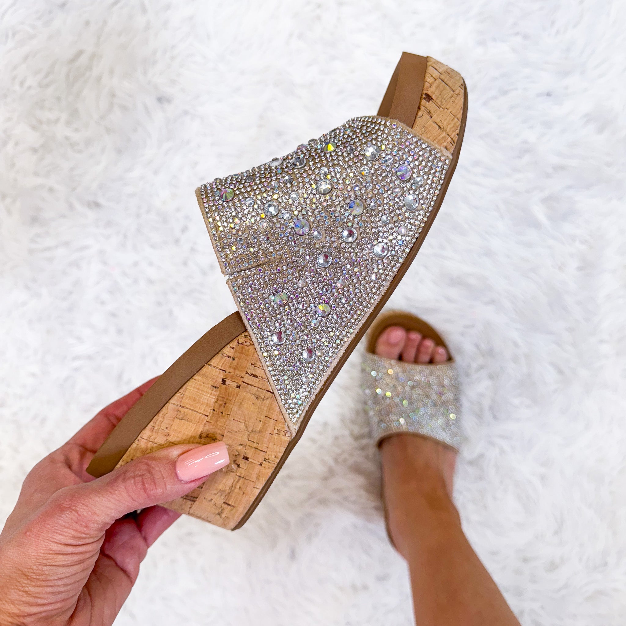 Corkys's Sunlight Clear Bling Wedge