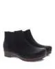 Dansko Womens Barbara Zip Up Boots- Black Burnished Nubuck