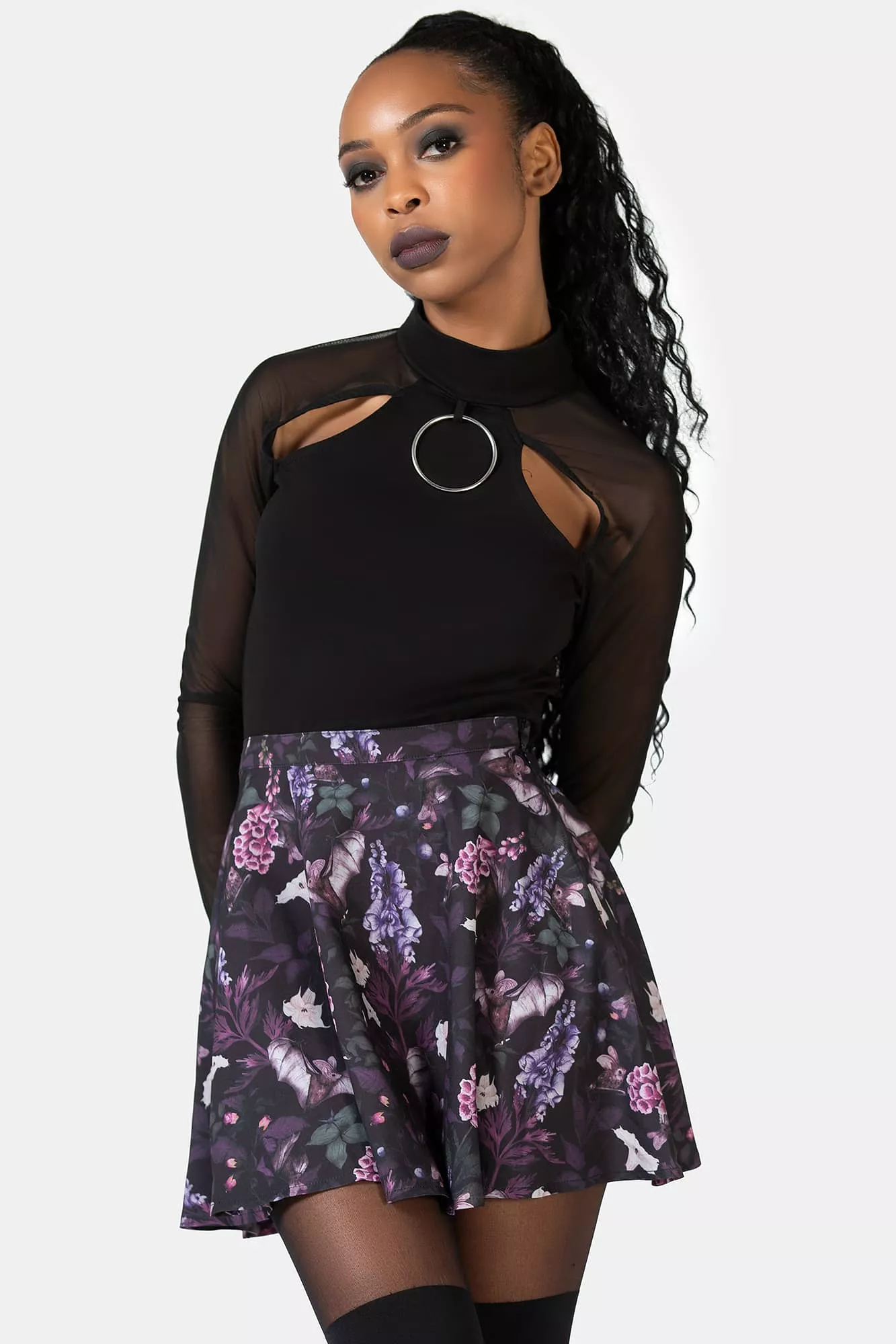 Deadly Blossom Mini Skirt