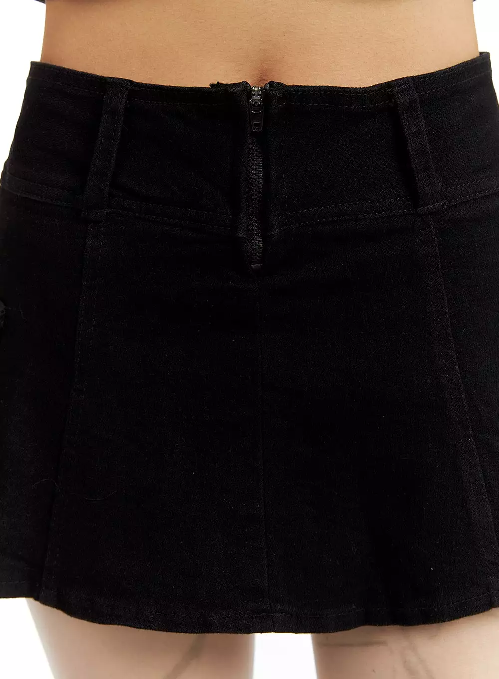 Denim Cargo Mini Skirt IM404