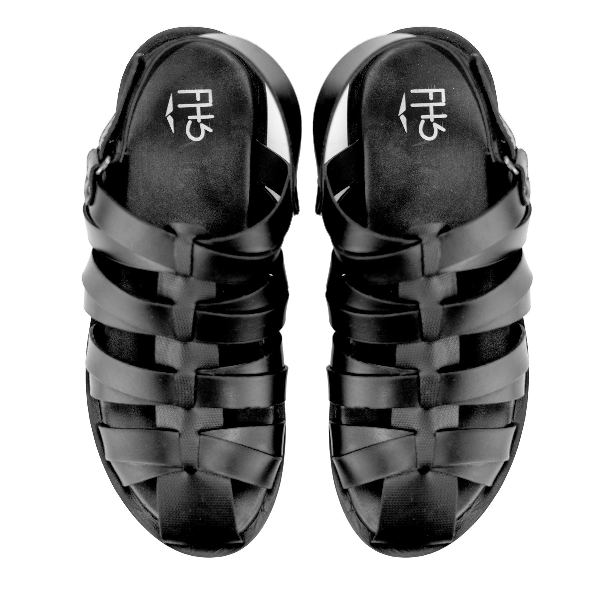 Dot Embossed Sandals-Black