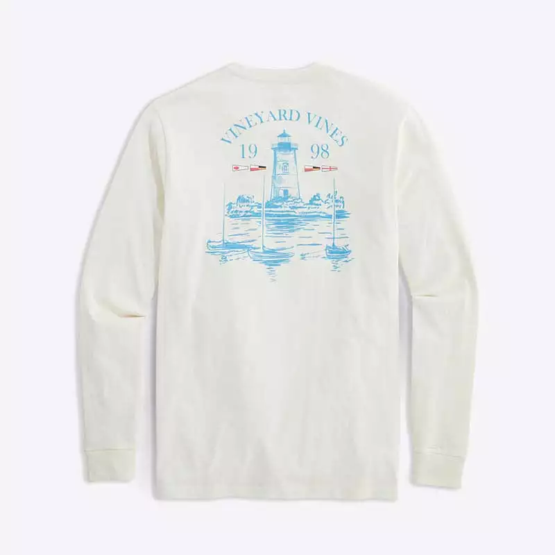 Edgar Lighthouse Scene Long Sleeve T-Shirt