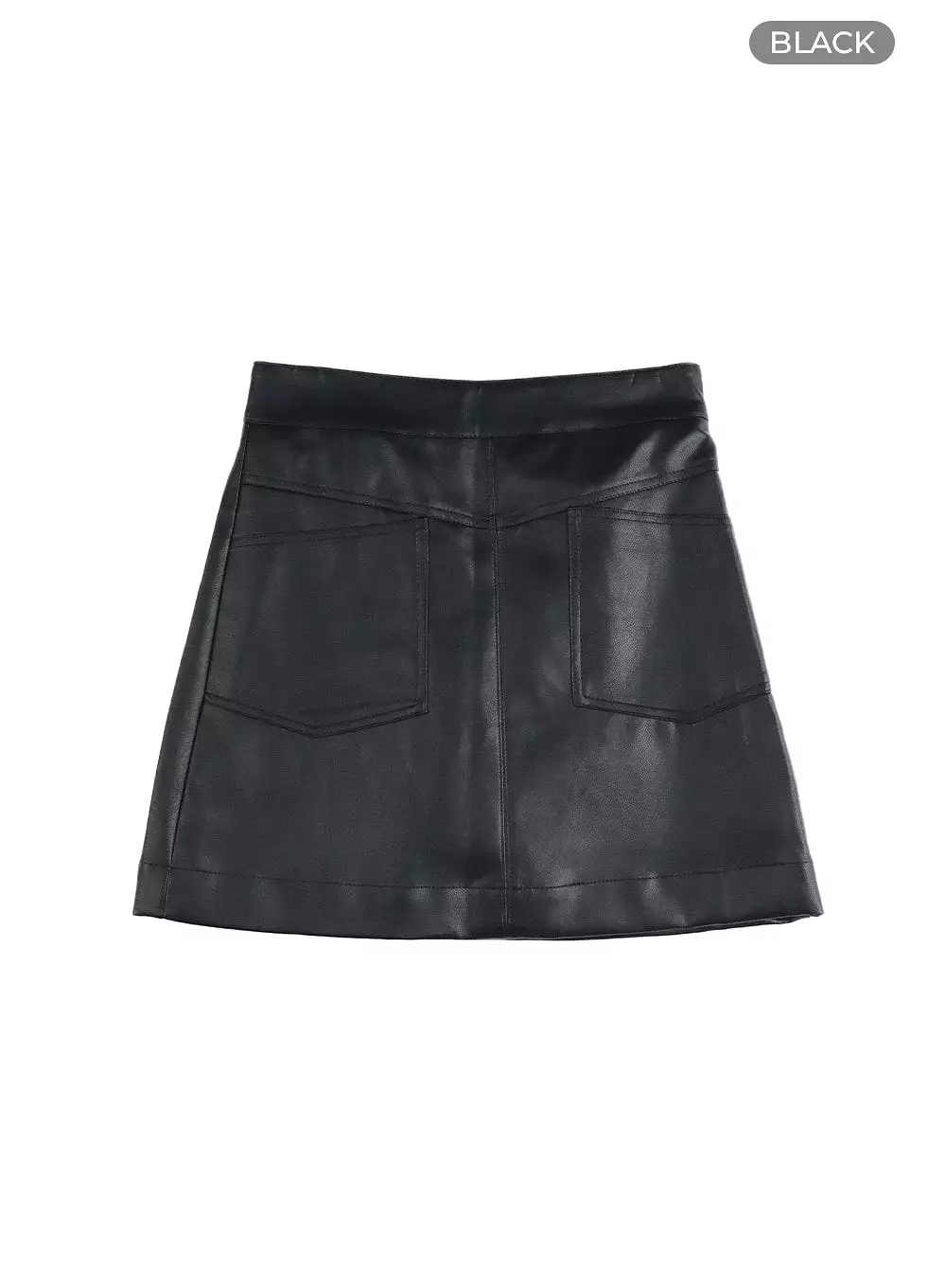 Faux Leather Mini Skirt IM414