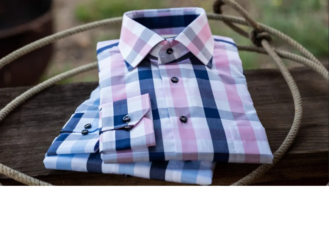 HAGEN Blue Plaid Sport Shirt