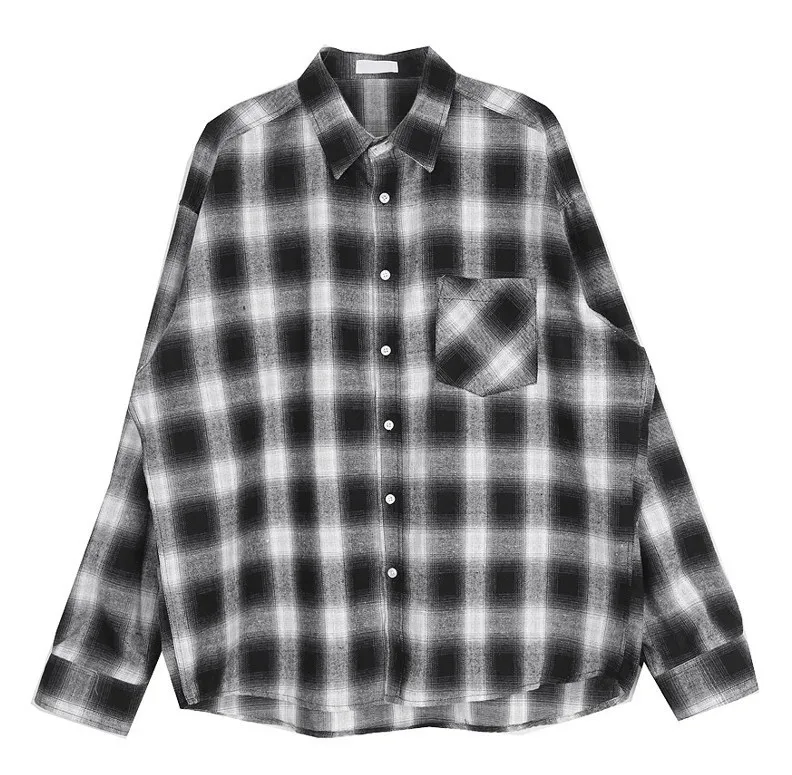 HOLY IN CODE  |Other Plaid Patterns Unisex Street Style Long Sleeves Cotton