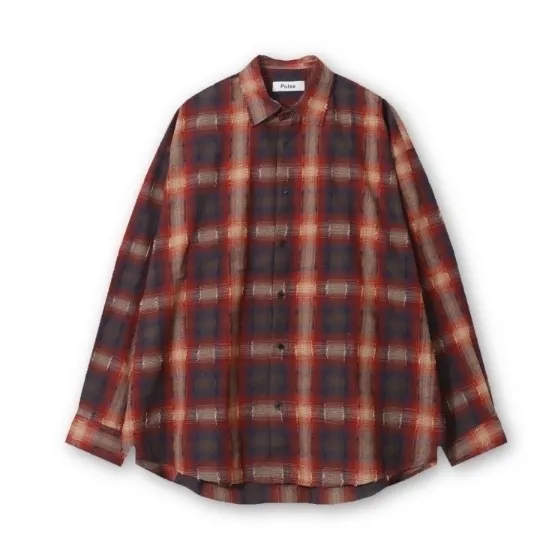 IONSEOUL  |Other Plaid Patterns Unisex Street Style Long Sleeves Cotton