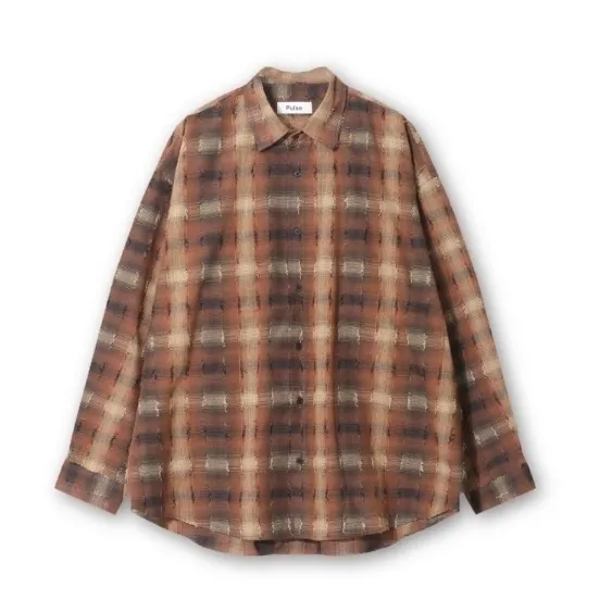 IONSEOUL  |Other Plaid Patterns Unisex Street Style Long Sleeves Cotton