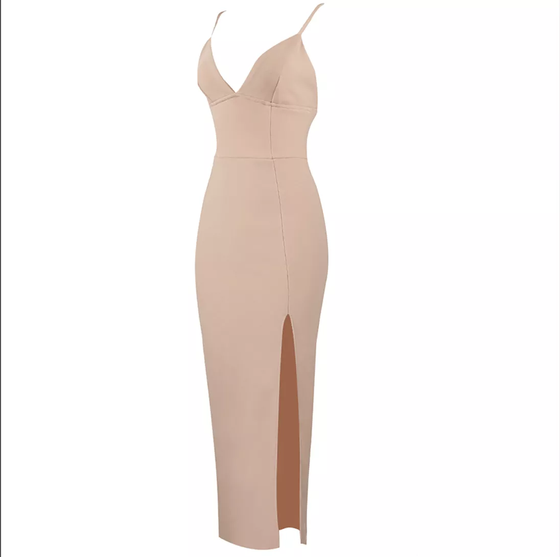 Kisha Nude Maxi Dress