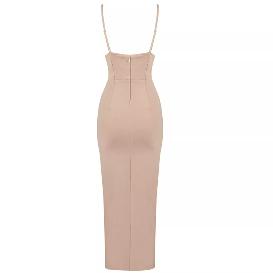 Kisha Nude Maxi Dress