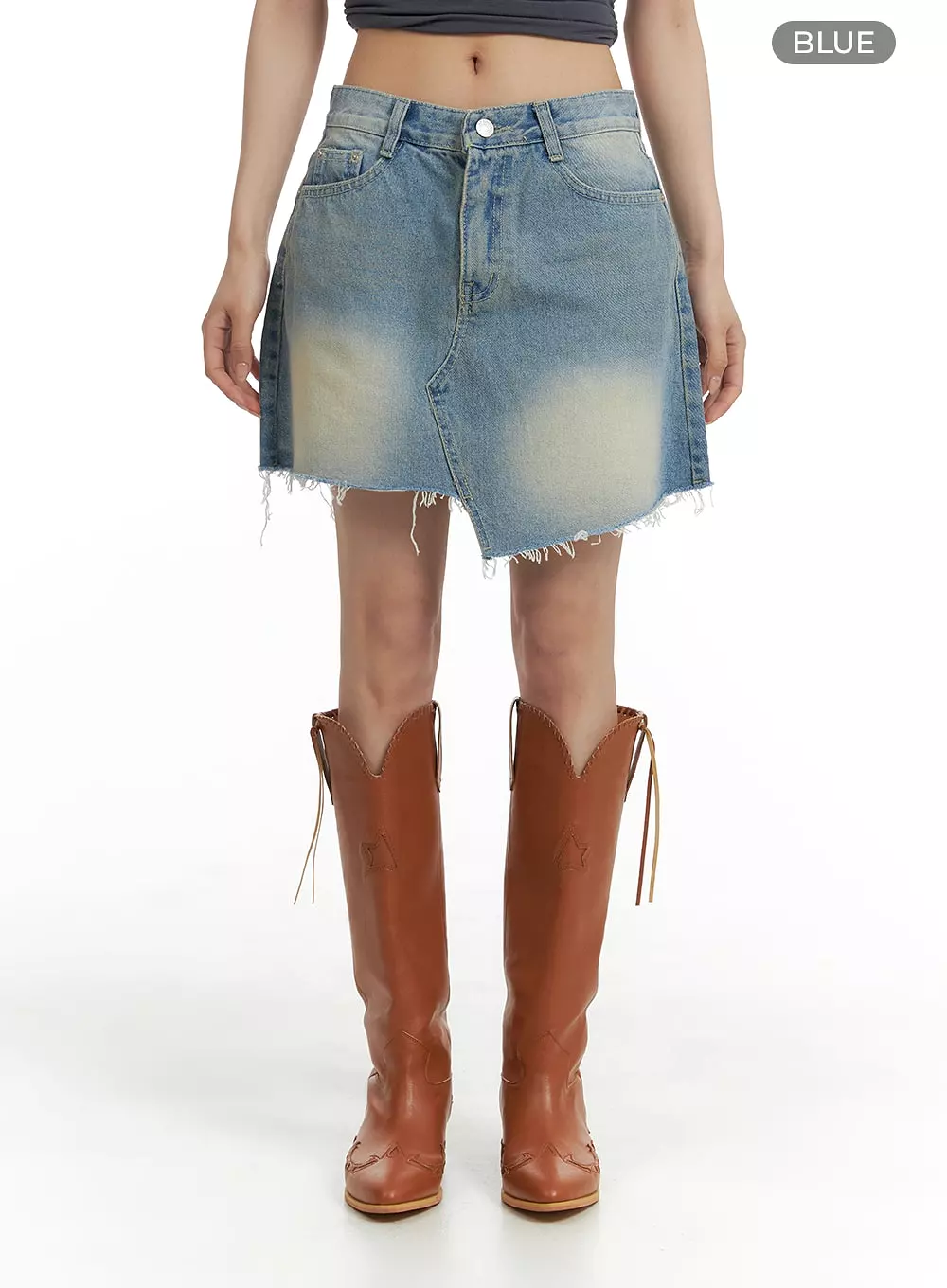 Light Washed Mini Denim Skirt CM405