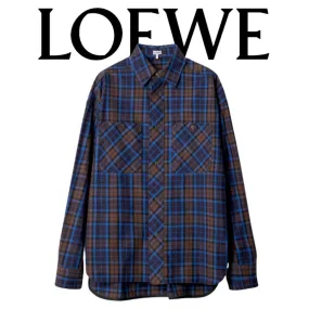 LOEWE  |Glen Patterns Other Plaid Patterns Long Sleeves Leather