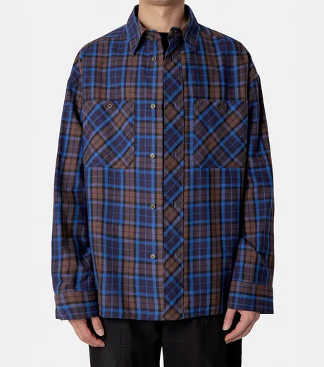 LOEWE  |Glen Patterns Other Plaid Patterns Long Sleeves Leather