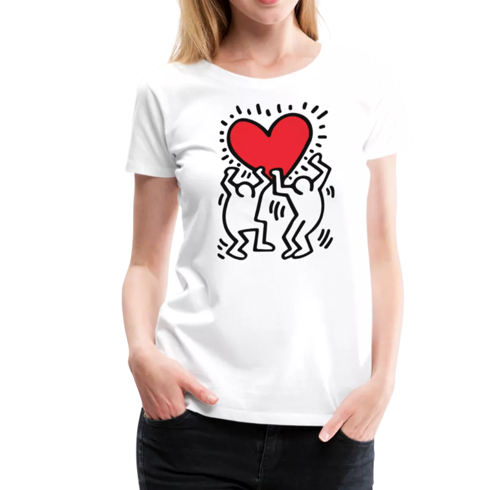 Men Holding Heart Icon, Street Art T-Shirt