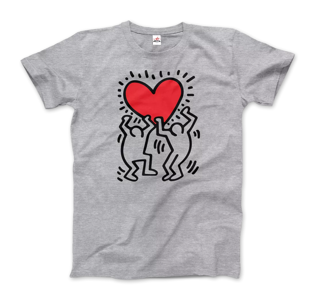 Men Holding Heart Icon, Street Art T-Shirt