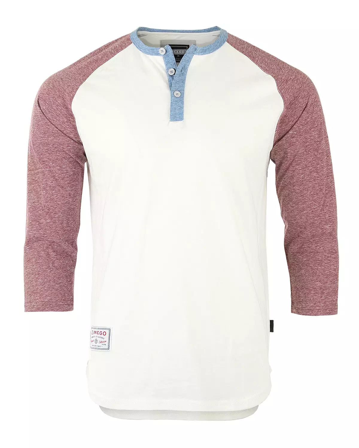 Men's 3/4 Sleeve Baseball Retro Raglan Henley Shirt