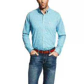 Men's Ariat Cohen Print Blue Pine Shirt