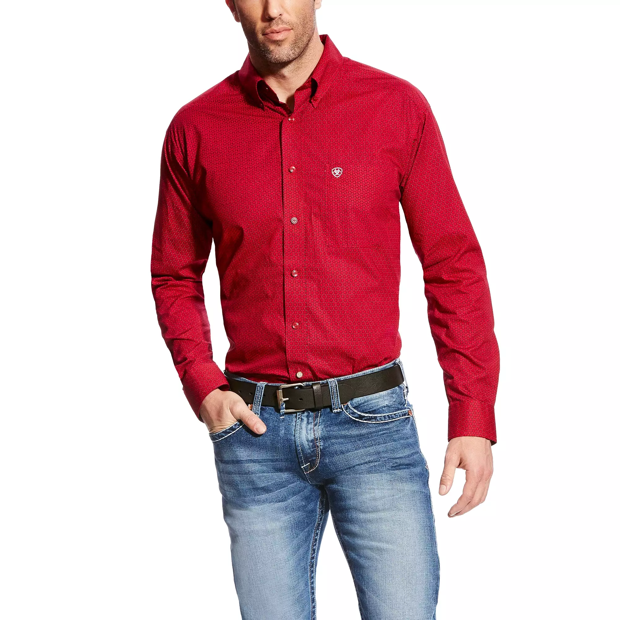 Men's Ariat Glenn Shirt True Crimson