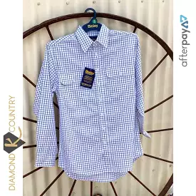 Men's Bisley Blue & Beige Check Shirt