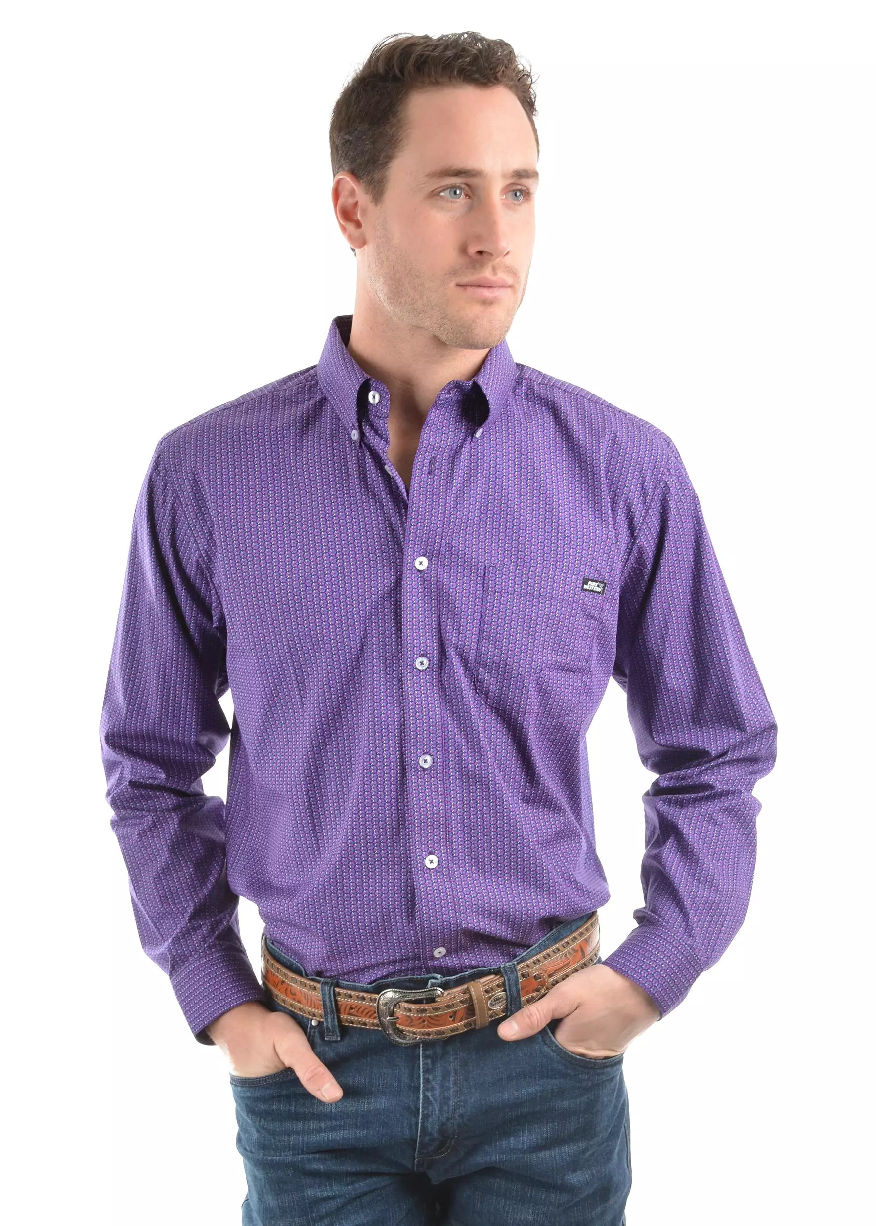 Men's Pure Western Judd Print L/S Shirt