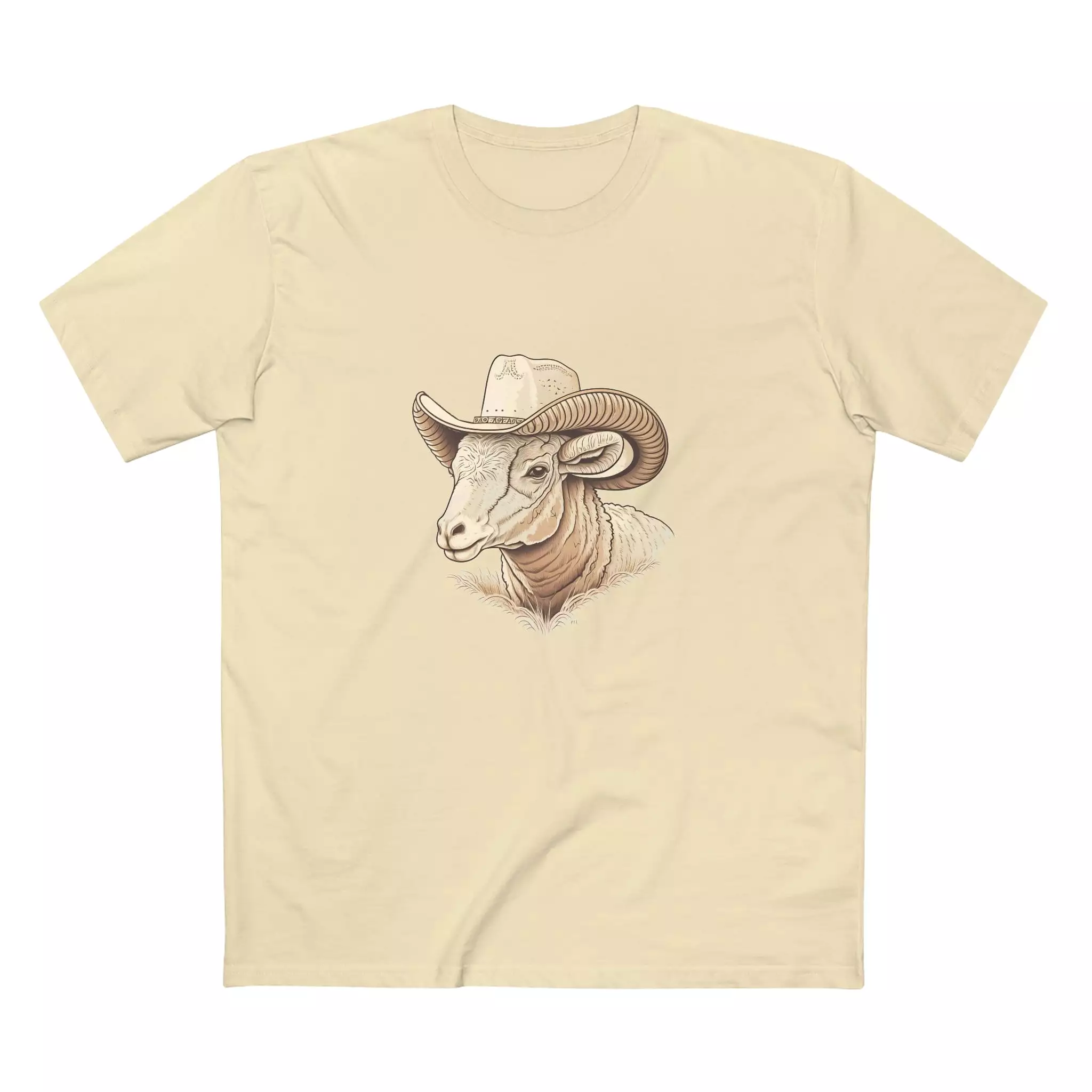 Men's ram cowboy crew neck t-shirt