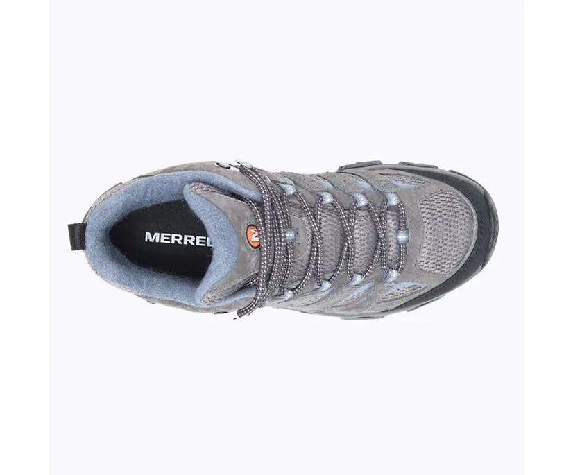 Merrell Womens Moab Mid 3 WP Hiking Boots-Granite **Wide Width**