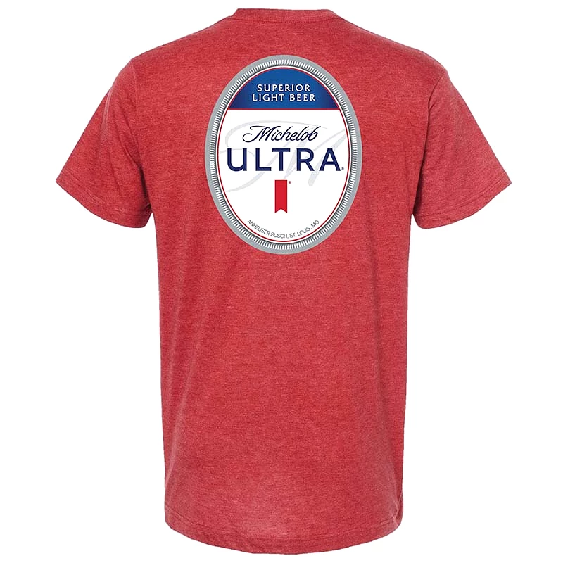 Mich Ultra Label Red Short Sleeve T-Shirt