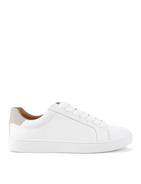 Monarch Leather Sneaker - White / Grey Leather