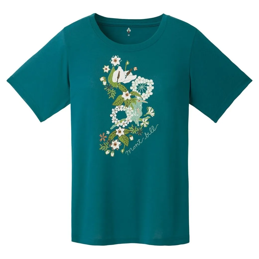 Montbell T-Shirt Women's Wickron T Tori To Hana - Everyday Hiking Trekking Firstlayer