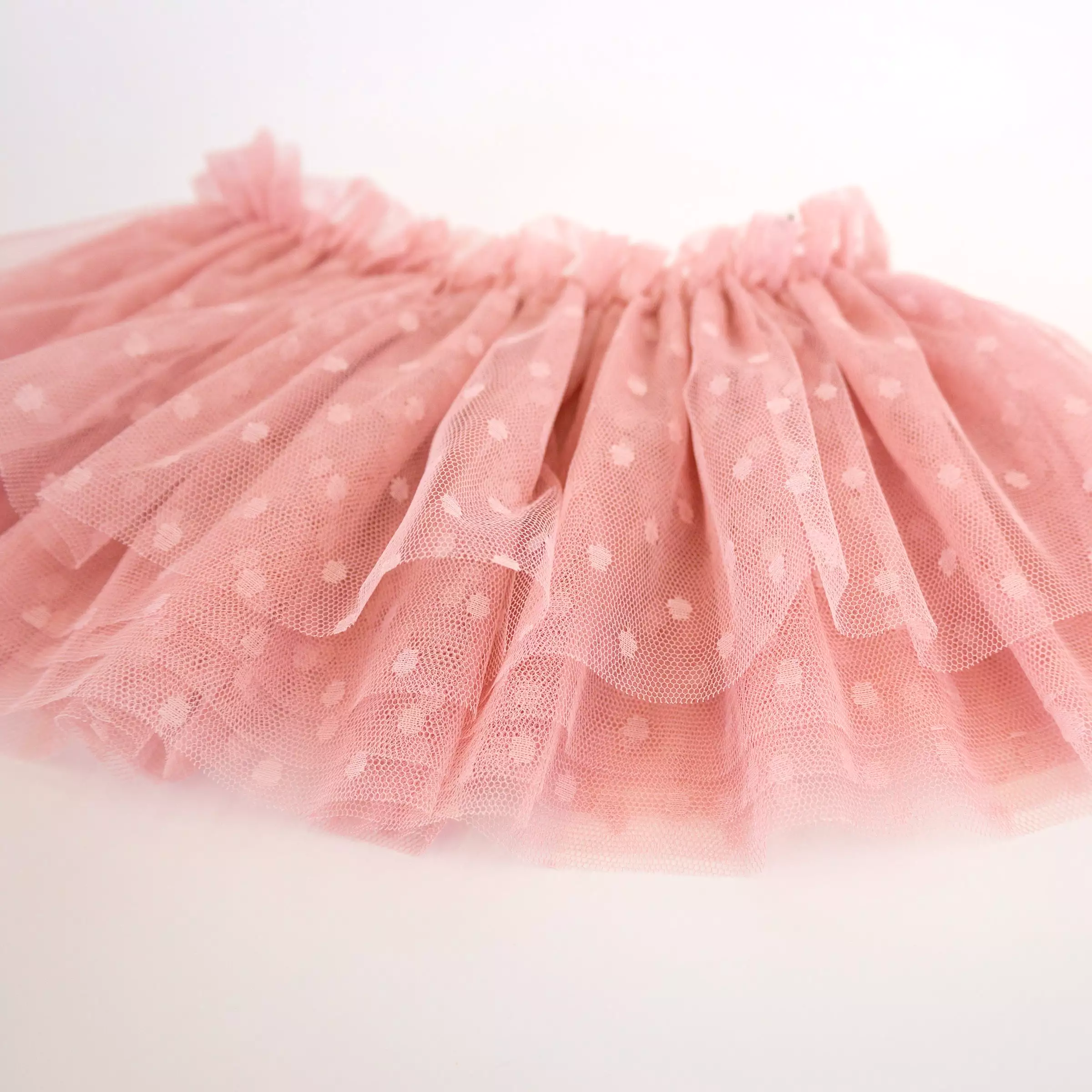 oh baby! Dotted Mesh Frill Tutu Skirt - Blush