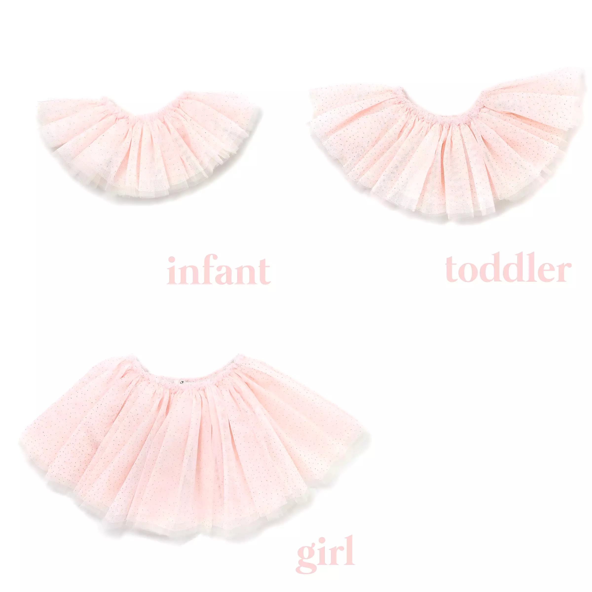 oh baby! Frill Tutu Pale Pink/Gold Over Cream Tulle