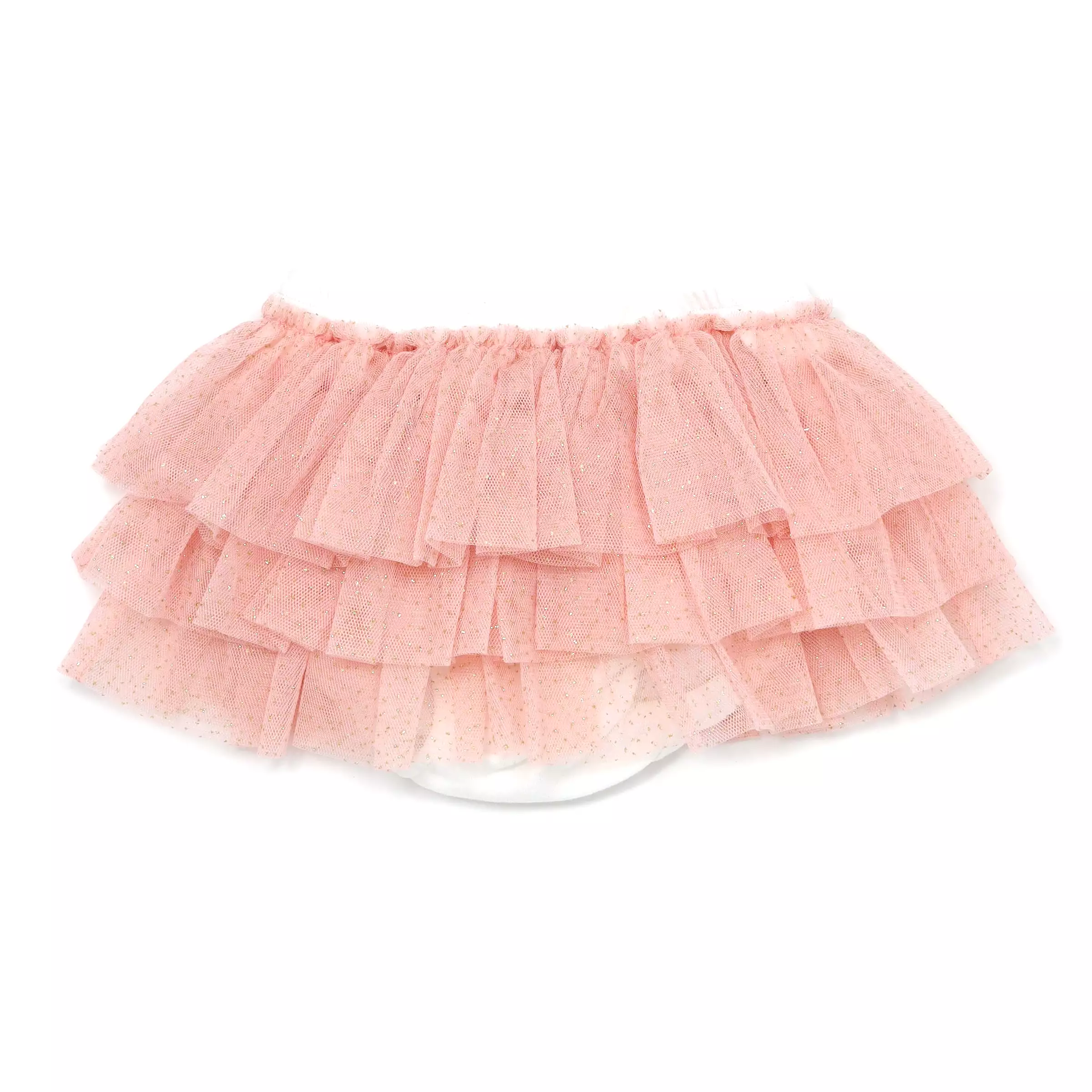 oh baby! Layered Frill Tutu Tushie - Pale Pink/Gold