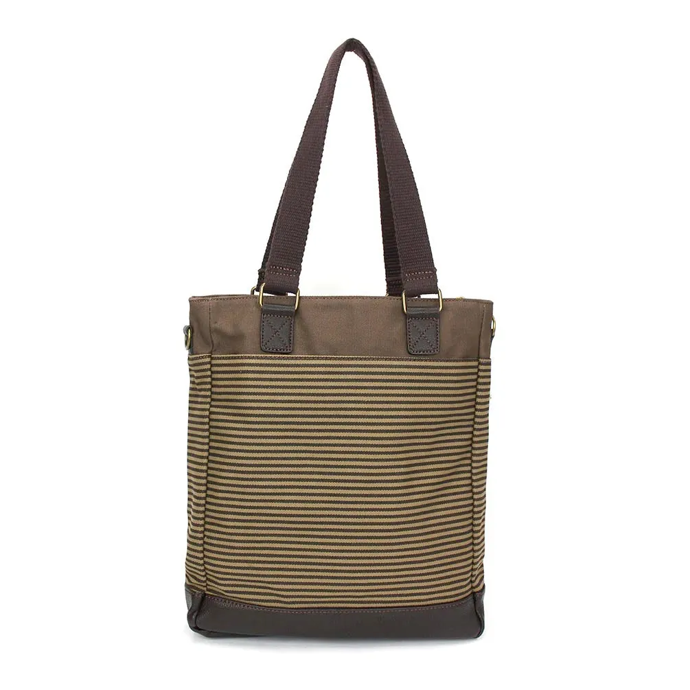 Owl A Work Tote in Olive Stripe