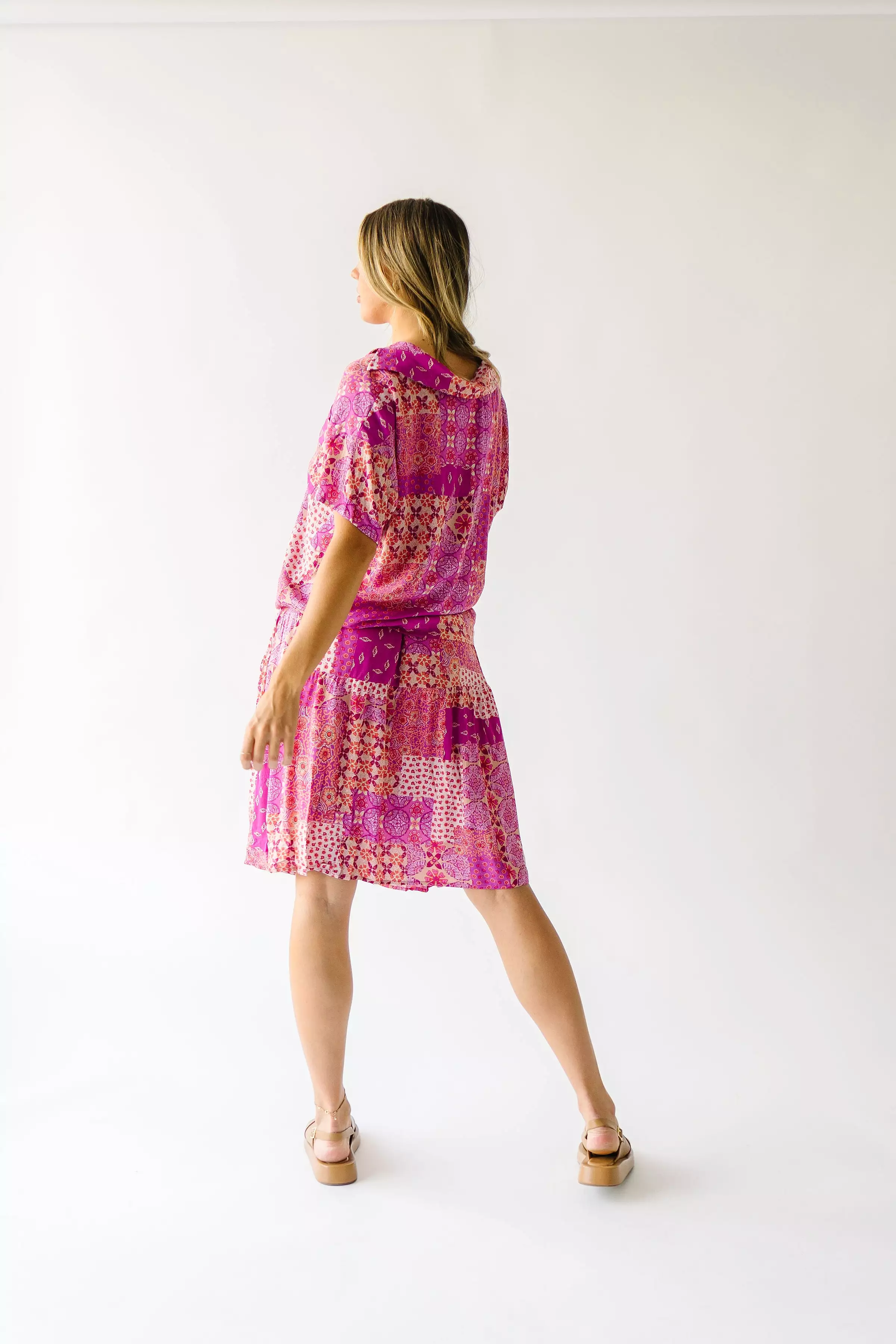 Piper & Scoot: The San Lucas Patchwork Skirt in Fuchsia