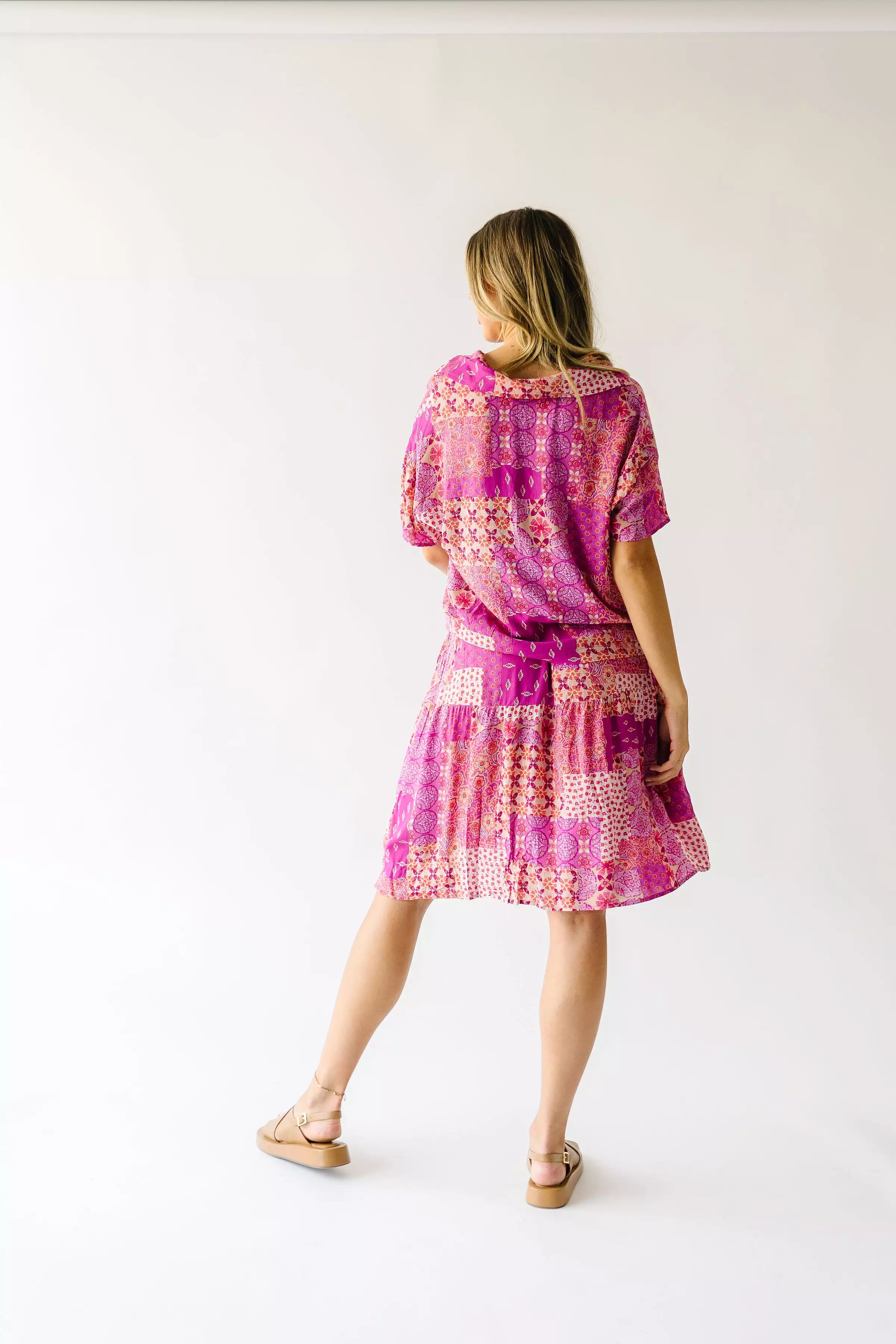 Piper & Scoot: The San Lucas Patchwork Skirt in Fuchsia