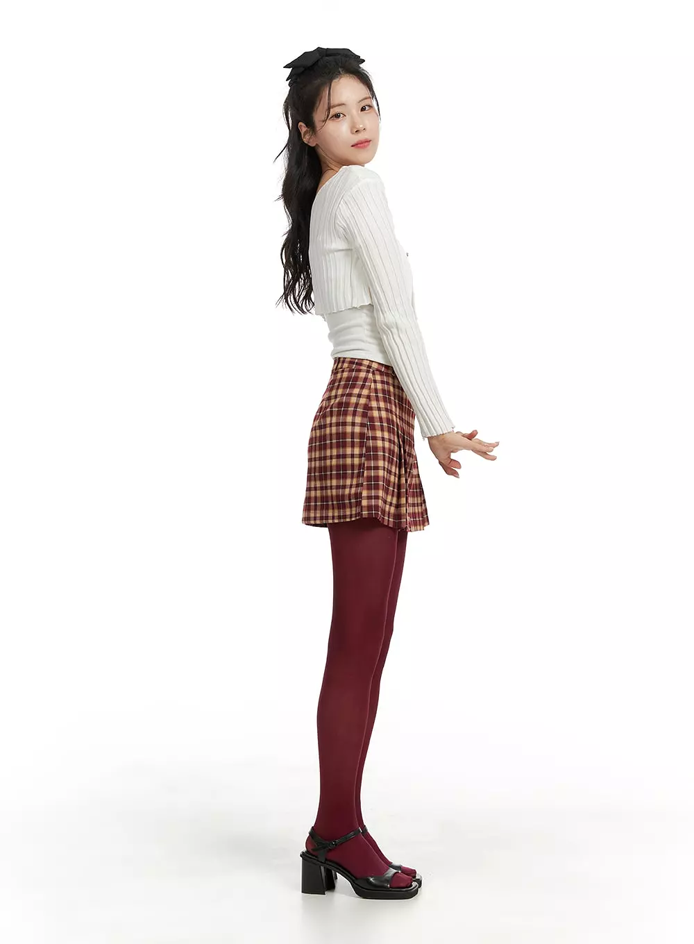 Plaid Mini Skirt OM421