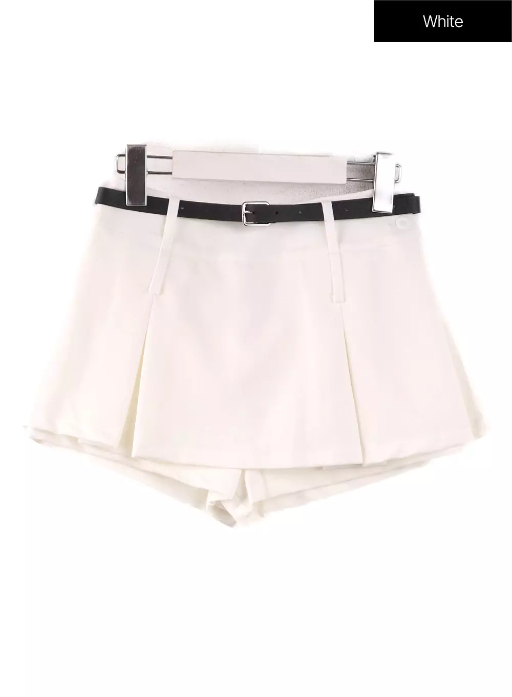 Pleated Mini Skirt with Belt IF408