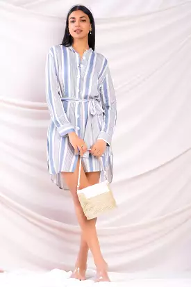 Printed Oversized Linen Dress