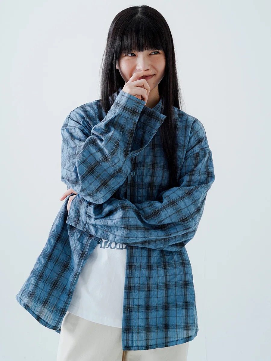 PUNCHLINE  |[ PUNCHLINE]★24SS★RIPPLE CHECK SHIRTS